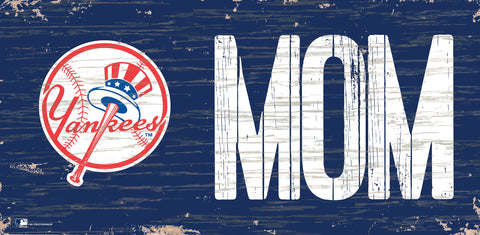 New York Yankees Mom Wooden Sign