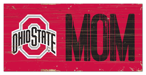 Ohio State Buckeyes Mom Wooden Sign