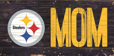 Pittsburgh Steelers Mom Wooden Sign