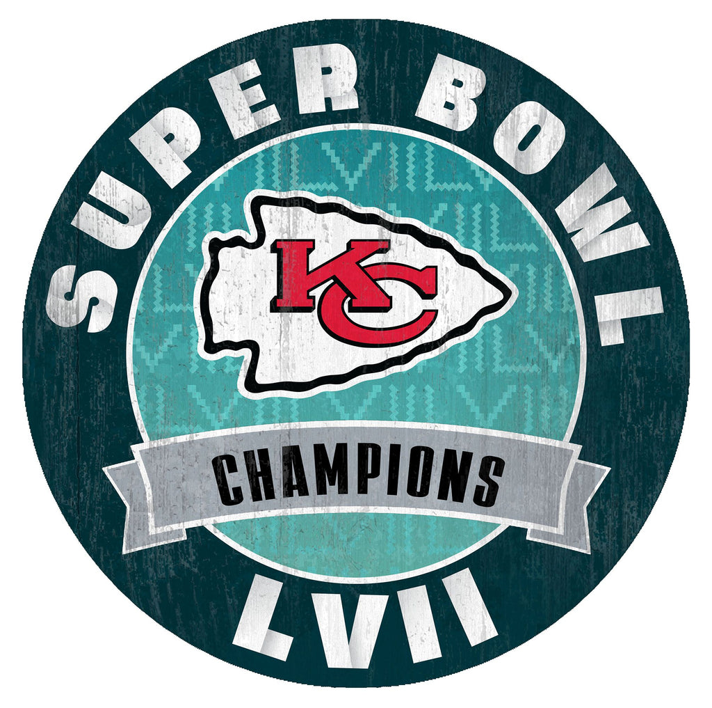 Kansas City Chiefs Super Bowl LVII Champions Champions 12" Circle