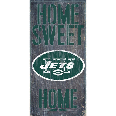 New York Jets Home Sweet Home Wooden Sign