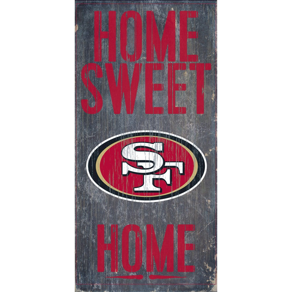 San Francisco 49ers Home Sweet Home Wooden Sign