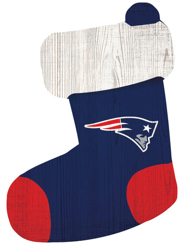 New England Patriots Wooden Stocking Ornament