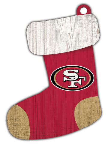 San Francisco 49ers Wooden Stocking Ornament