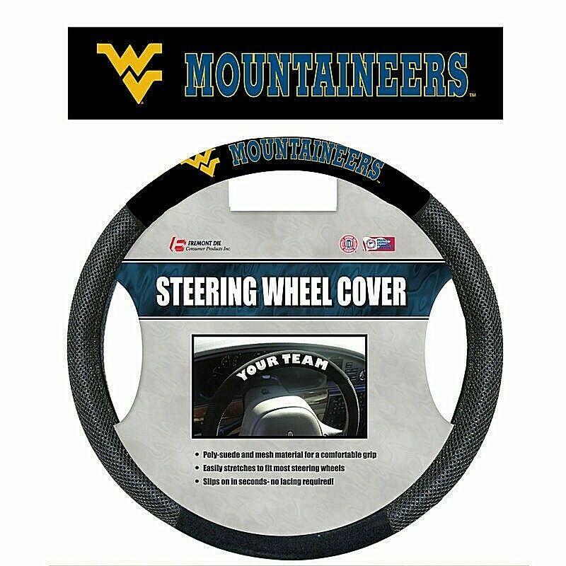 West Virginia Mountaineers Mesh Steering Wheel Cover