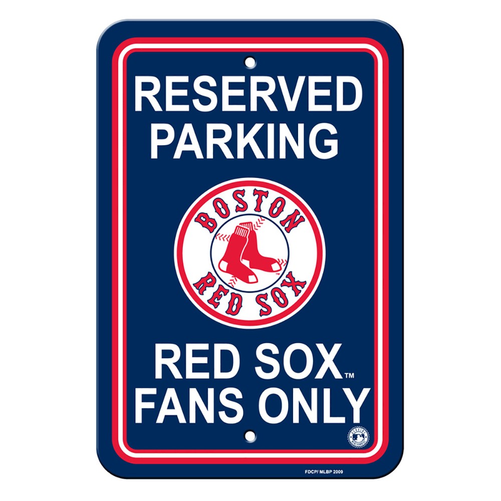 Boston Red Sox Reserved Parking Sign