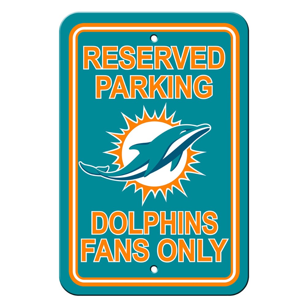 Miami Dolphins Reserved Parking Sign