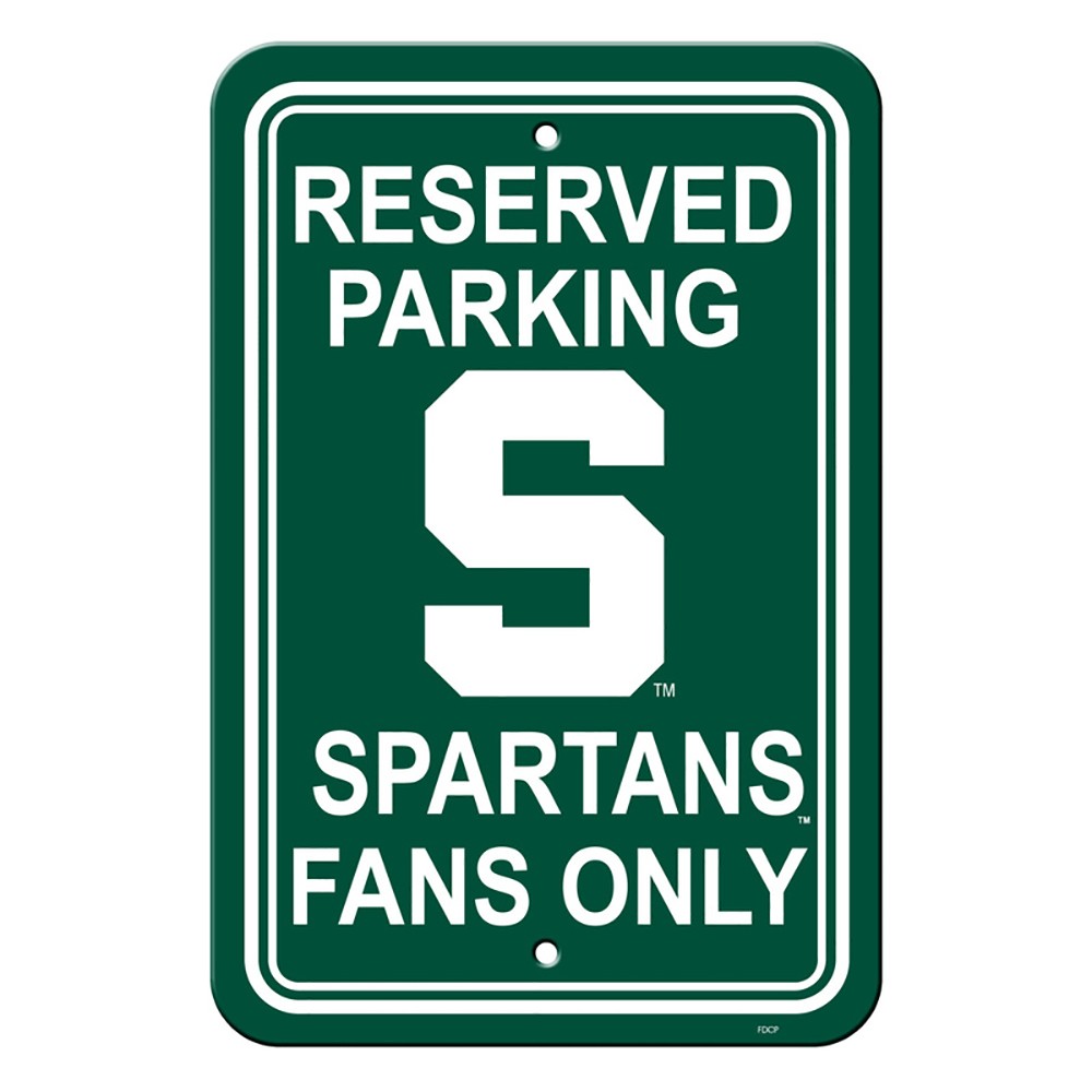 Michigan State Spartans Reserved Parking Sign