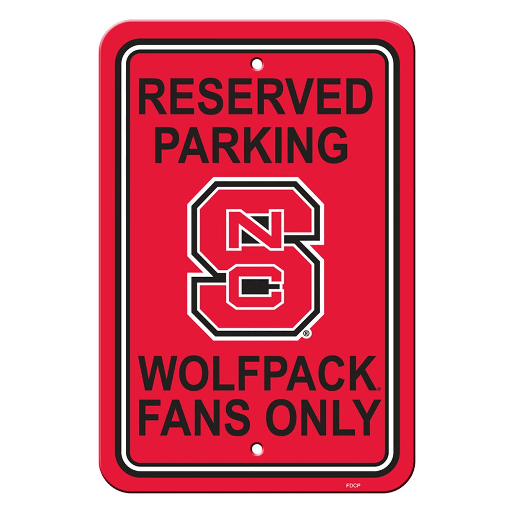 NC State Wolfpack Reserved Parking Sign