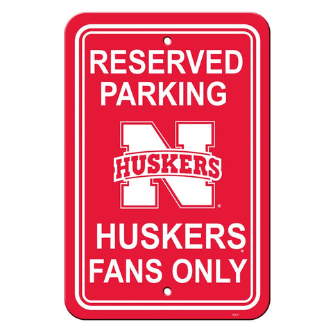 Nebraska Cornhuskers Reserved Parking Sign