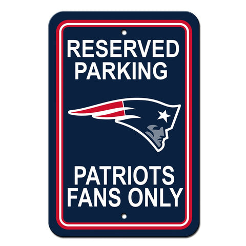 New England Patriots Reserved Parking Sign