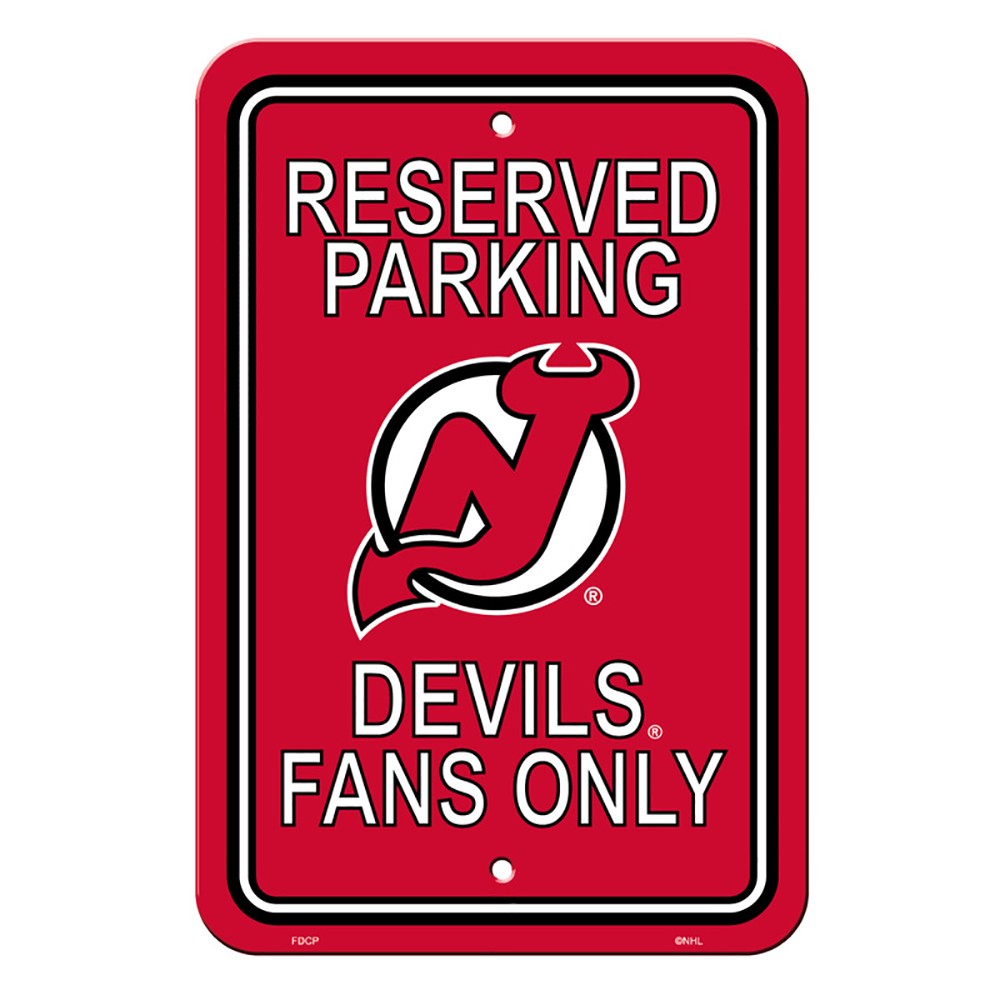 New Jersey Devils Reserved Parking Sign