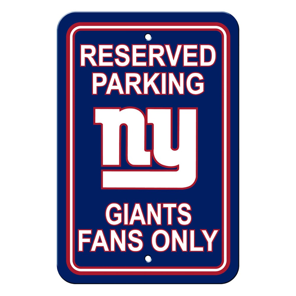 New York Giants Reserved Parking Sign