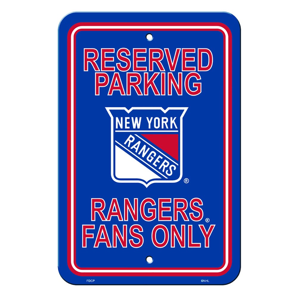 New York Rangers Reserved Parking Sign