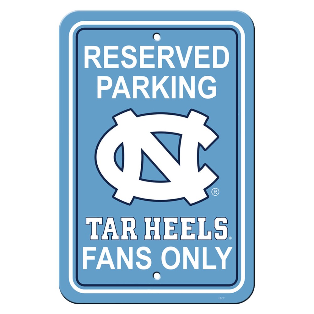 North Carolina Tar Heels Reserved Parking Sign