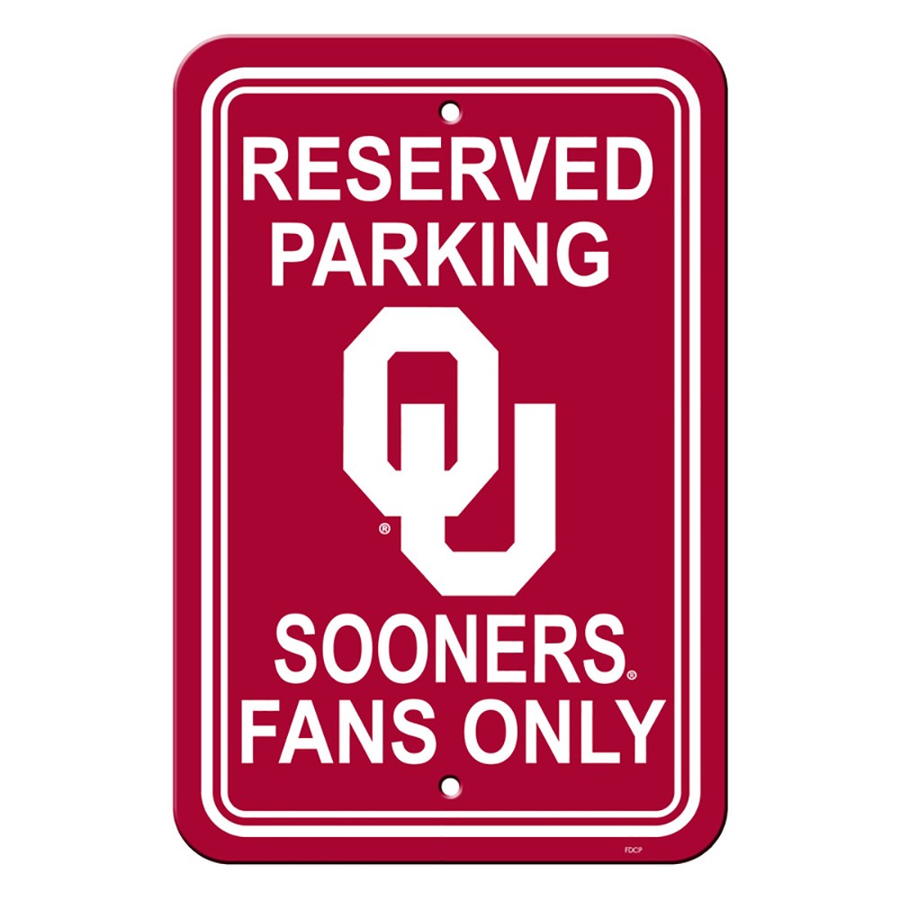 Oklahoma Sooners Reserved Parking Sign