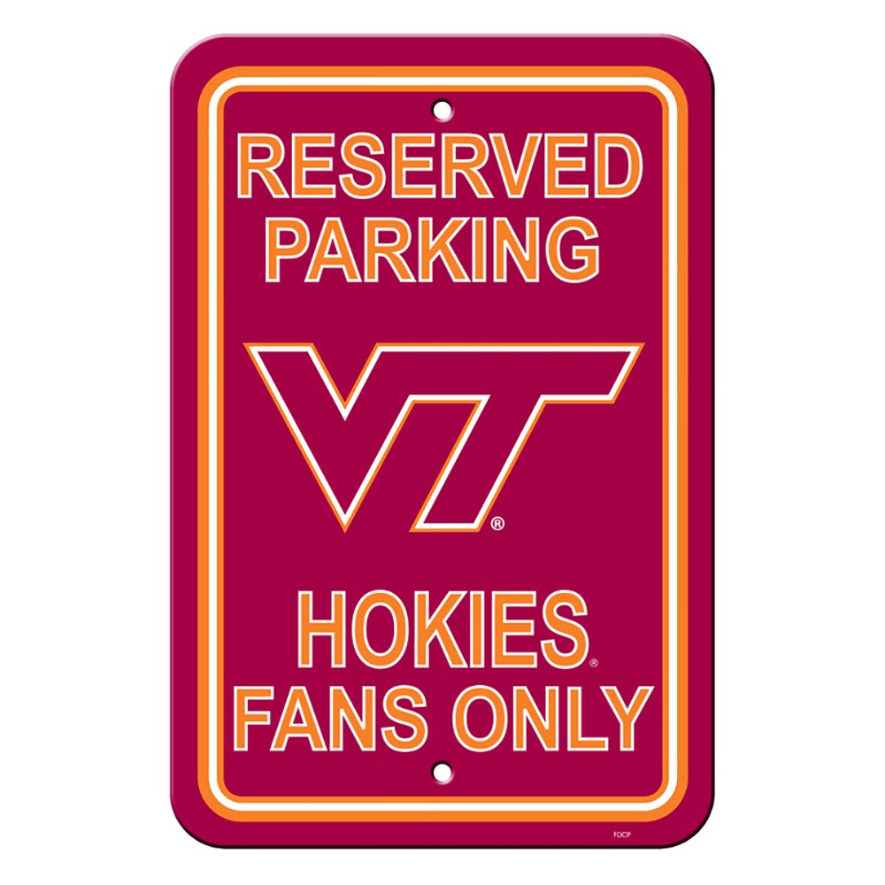 Virginia Tech Hokies Reserved Parking Sign