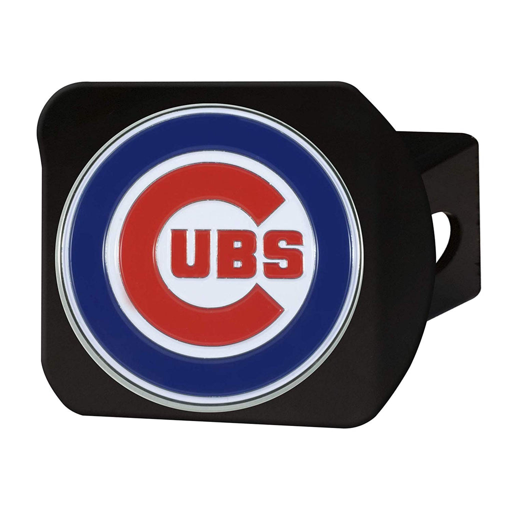 Chicago Cubs Metal Hitch Cover - Black