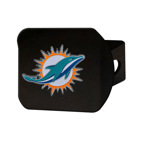 Miami Dolphins Metal Hitch Cover - Black