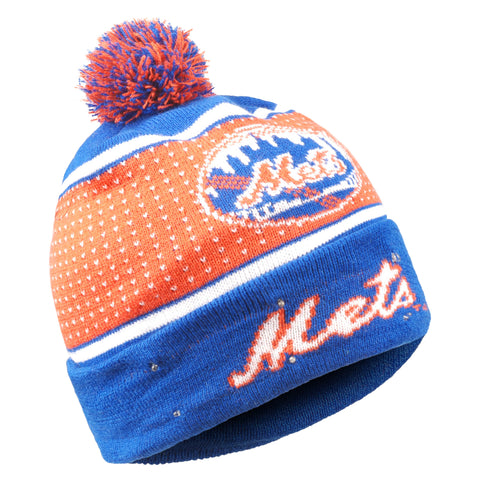 New York Mets Big Logo Full Knit Light Up Beanie