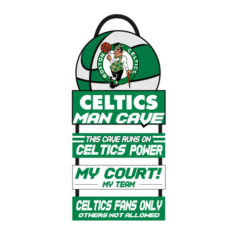 Boston Celtics Helmet Man Cave Dangle Sign