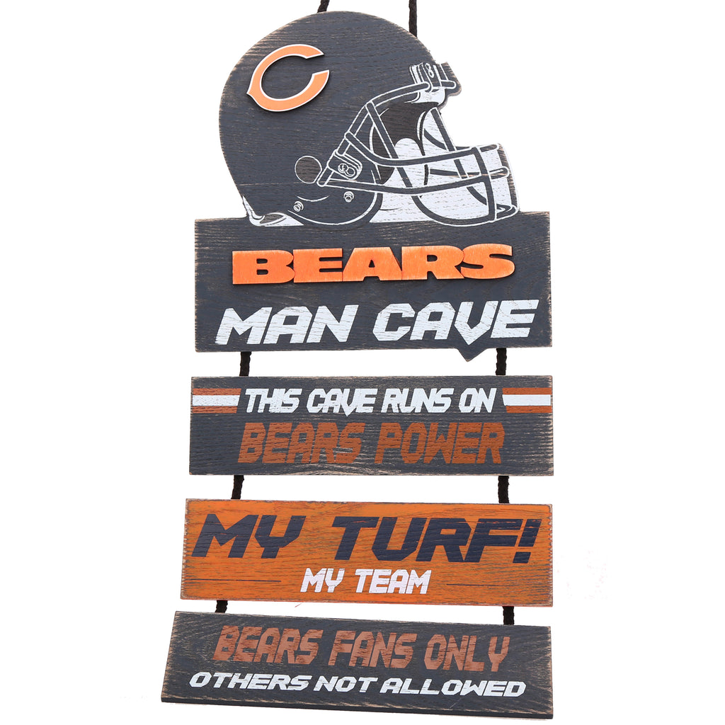 Chicago Bears Helmet Man Cave Dangle Sign