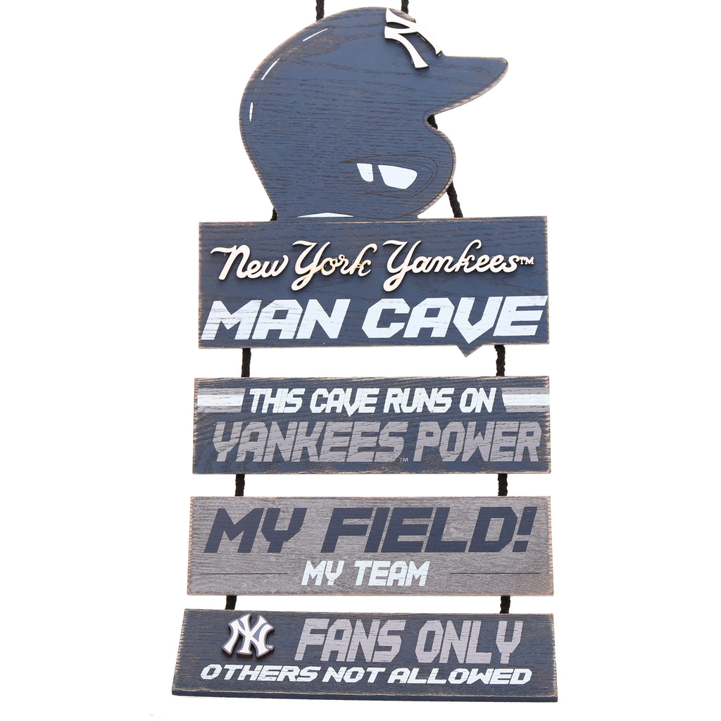 New York Yankees Helmet Man Cave Dangle Sign