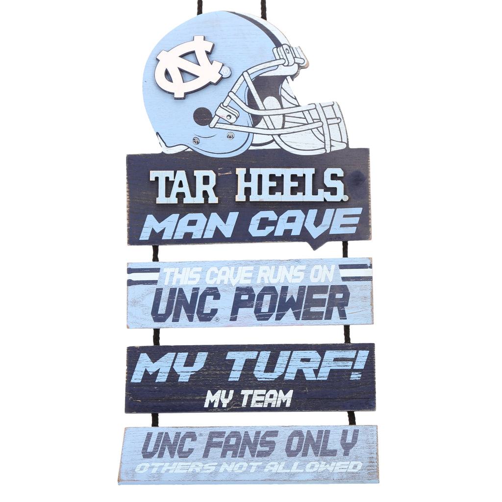 North Carolina Tar Heels Man Cave Dangle Sign