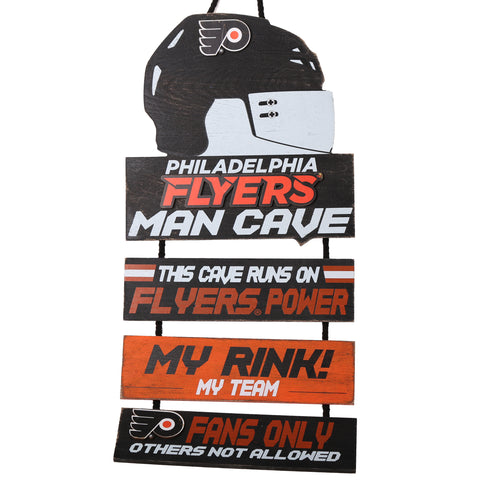 Philadelphia Flyers Helmet Man Cave Dangle Sign