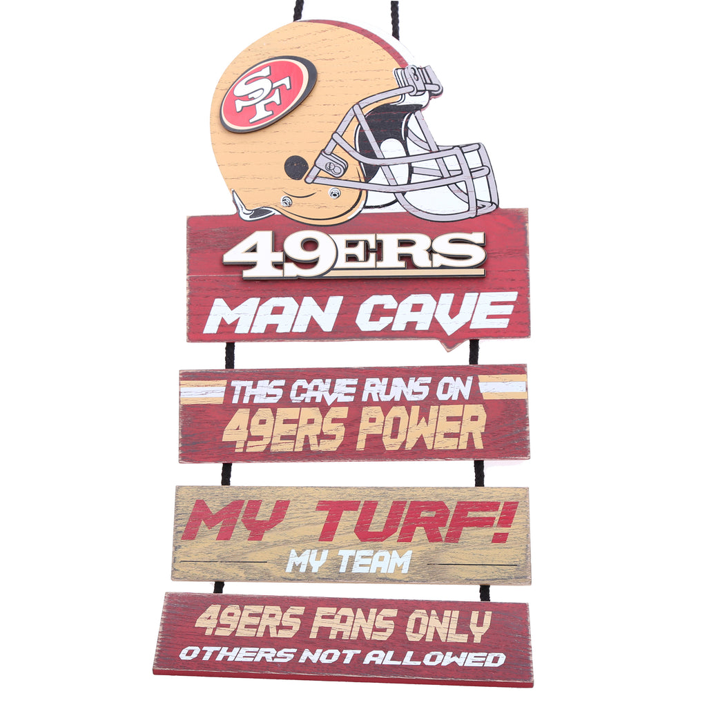 San Francisco 49ers Helmet Man Cave Dangle Sign