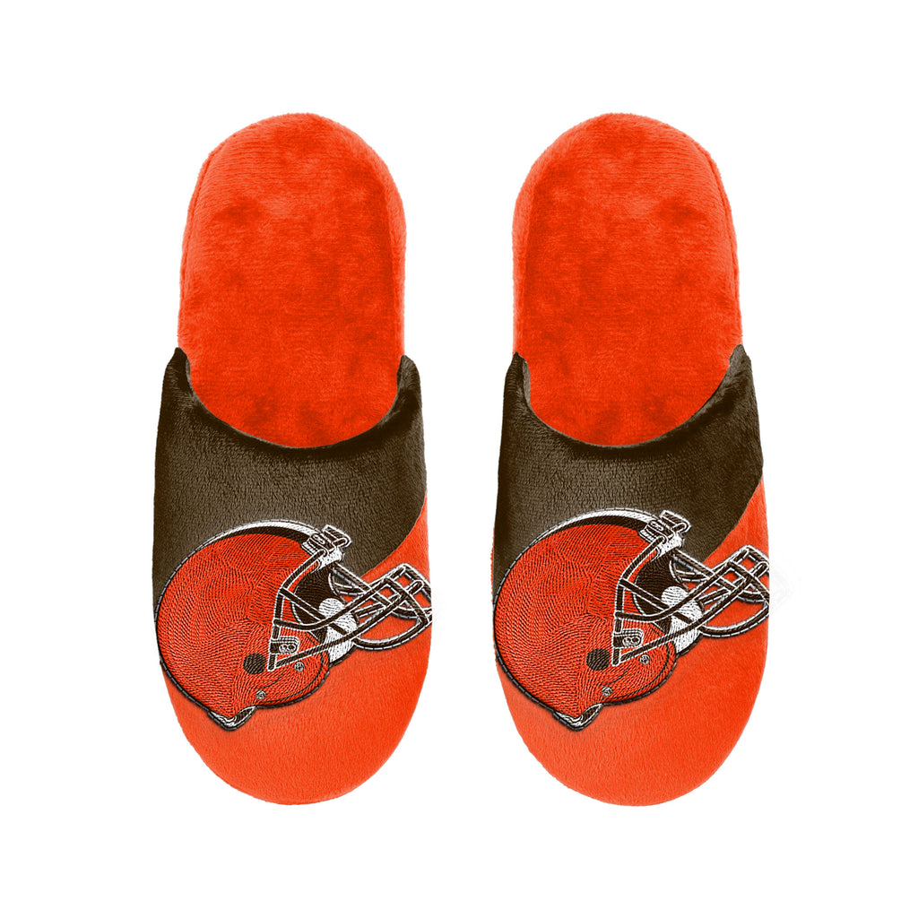 Cleveland Browns 1 Dozen Colorblock Big Logo Slippers