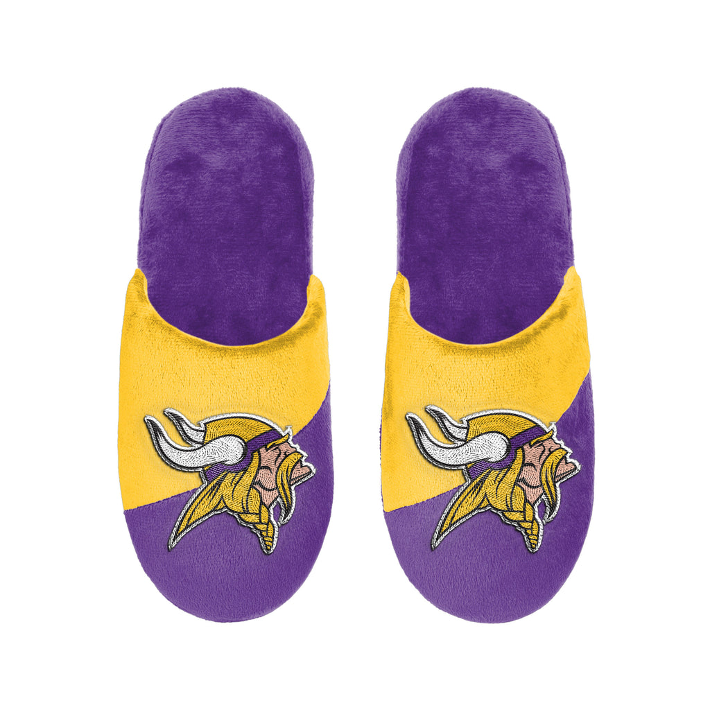 Minnesota Vikings 1 Dozen Colorblock Big Logo Slippers