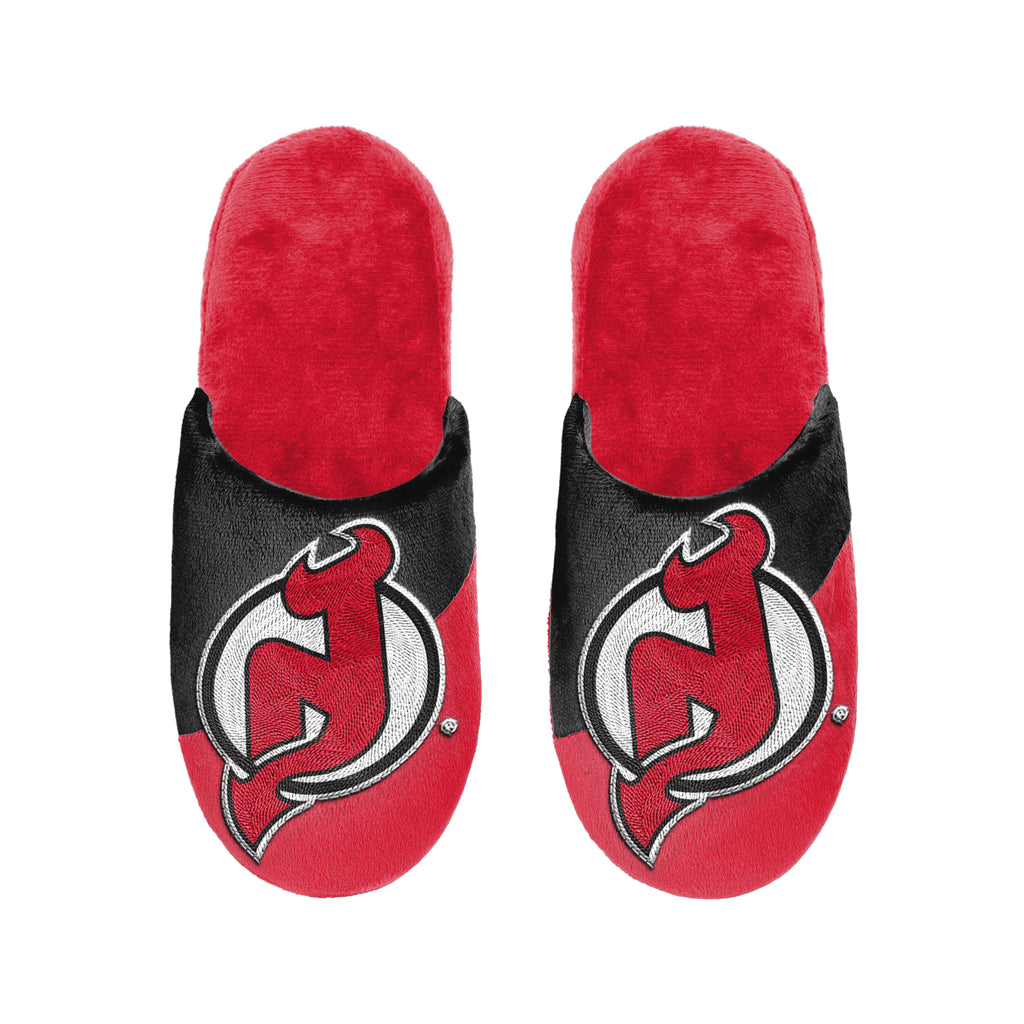 New Jersey Devils 1 Dozen Colorblock Big Logo Slippers