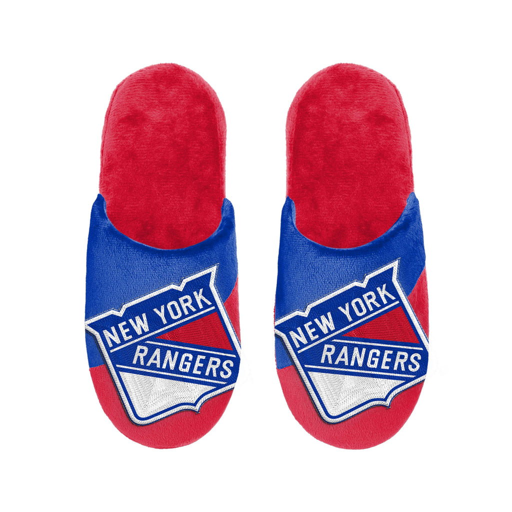 New York Rangers 1 Dozen Colorblock Big Logo Slippers
