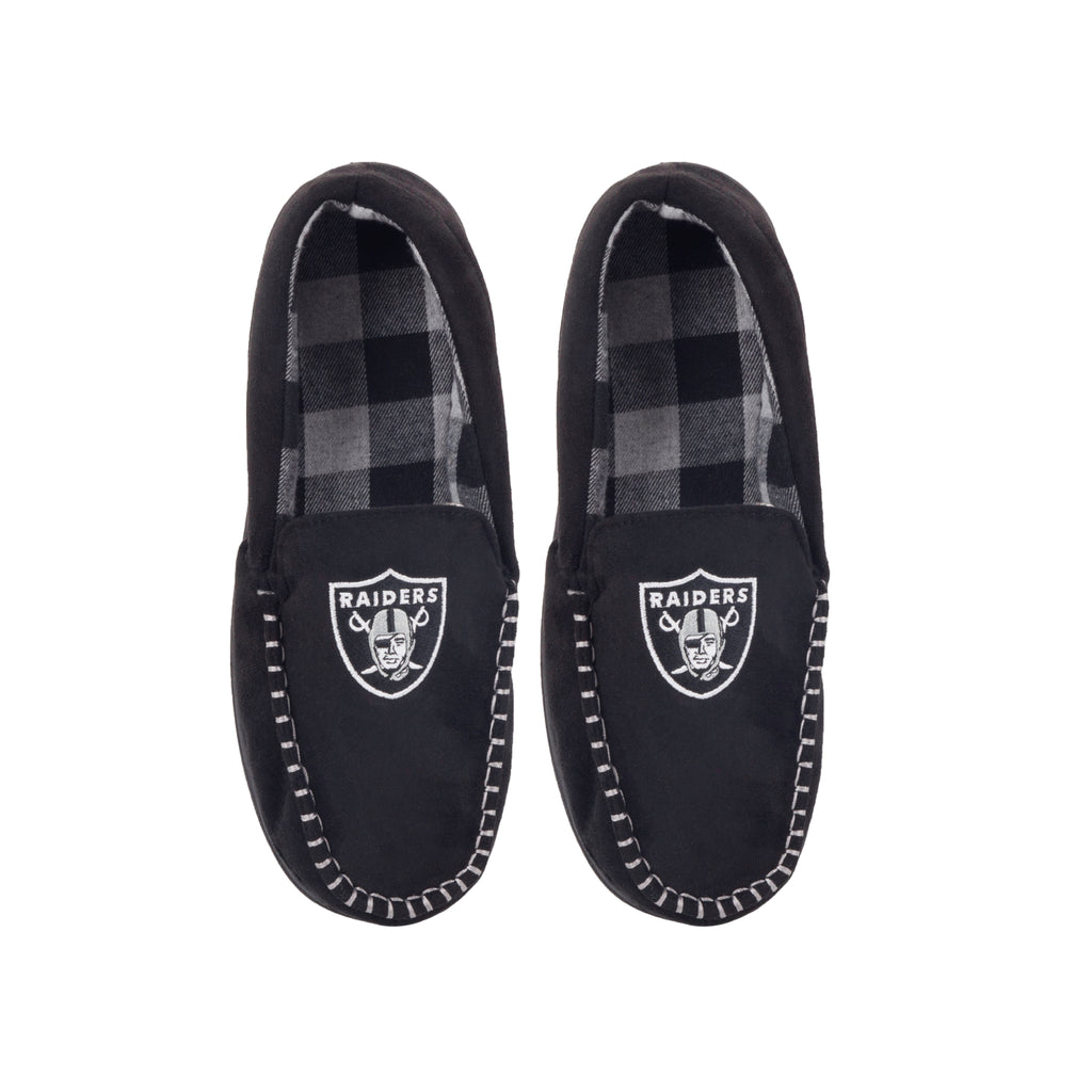 Las Vegas Raiders 1 Dozen Moccasins with Flannel Liner