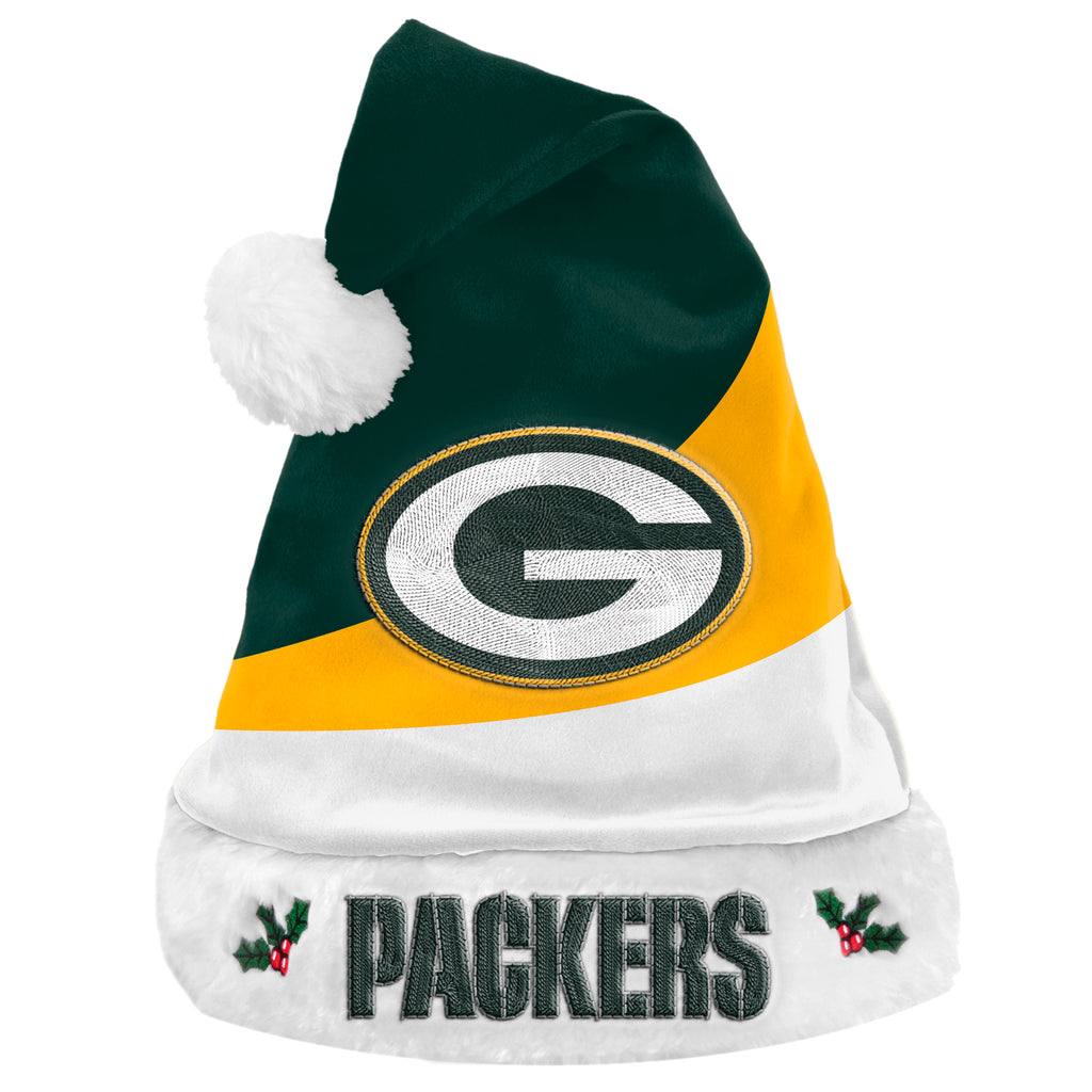 Green Bay Packers Colorblock Santa Hat