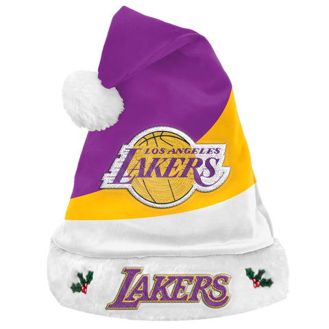 Los Angeles Lakers Colorblock Santa Hat