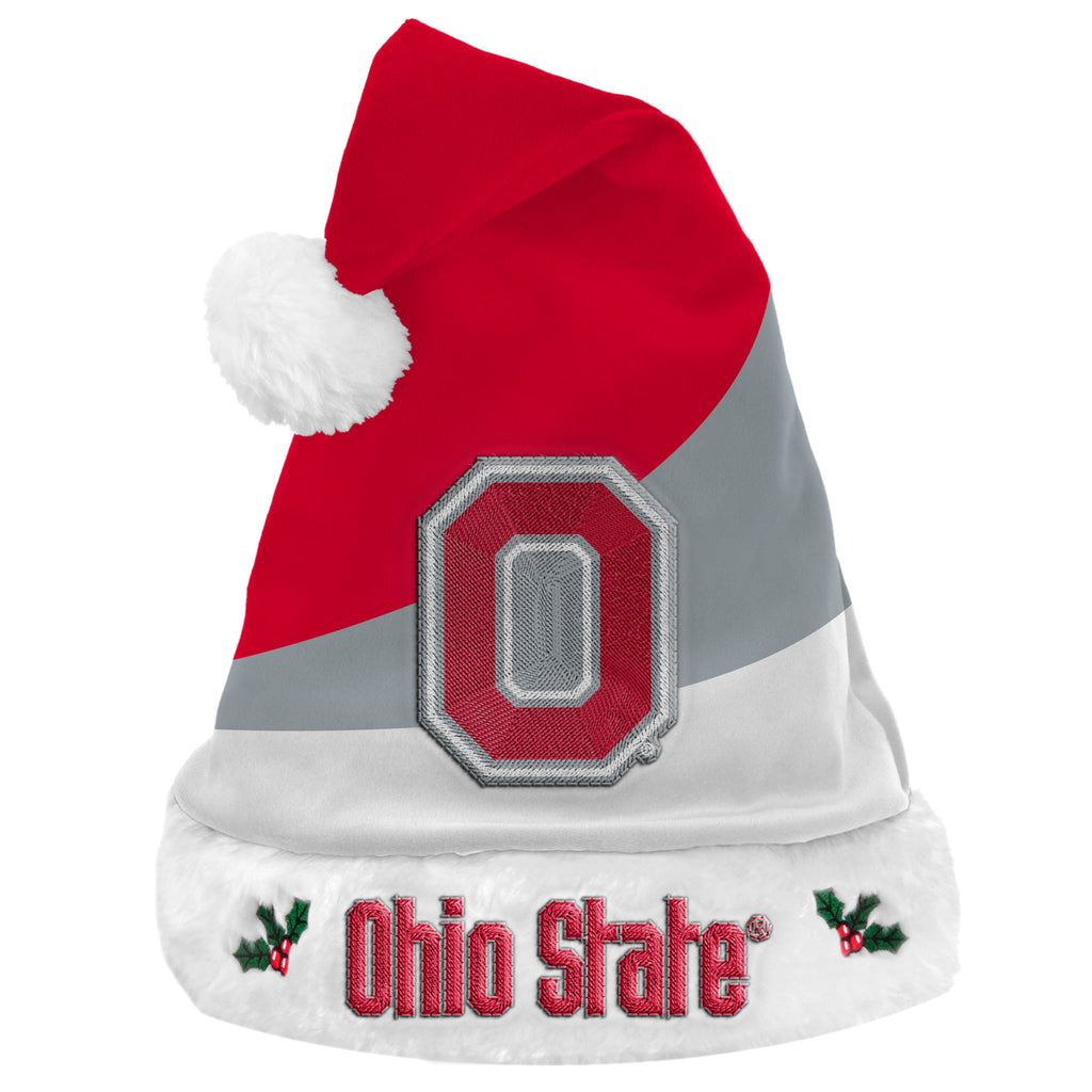 Ohio State Buckeyes Colorblock Santa Hat