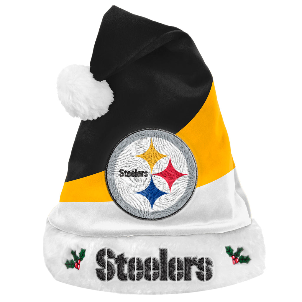 Pittsburgh Steelers Colorblock Santa Hat