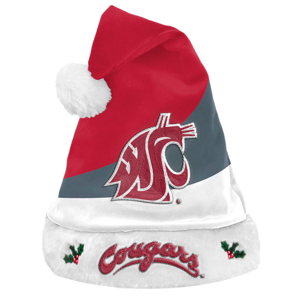 Washington State Cougars Colorblock Santa Hat
