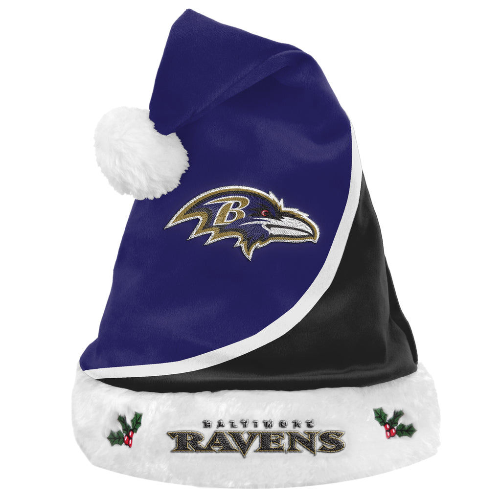 Baltimore Ravens Colorblock Santa Hat