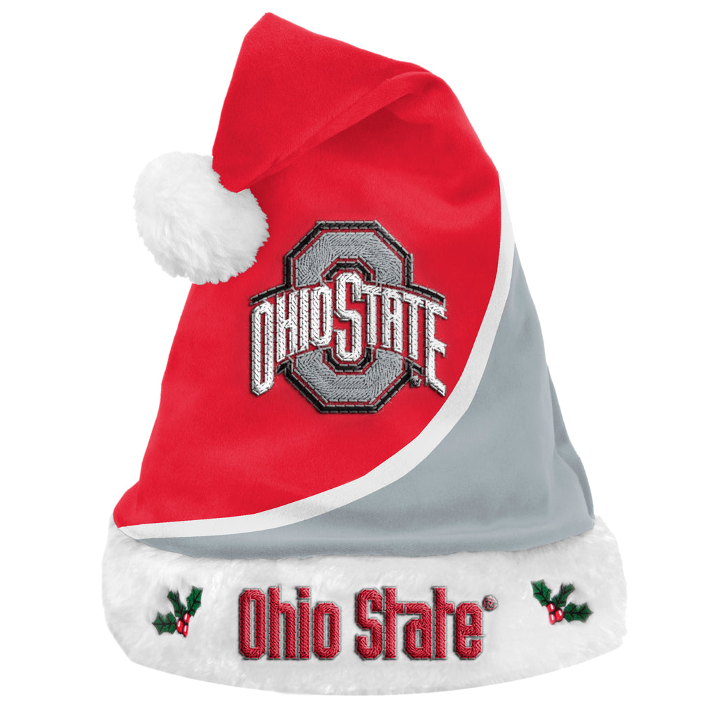 Ohio State Buckeyes Colorblock Santa Hat