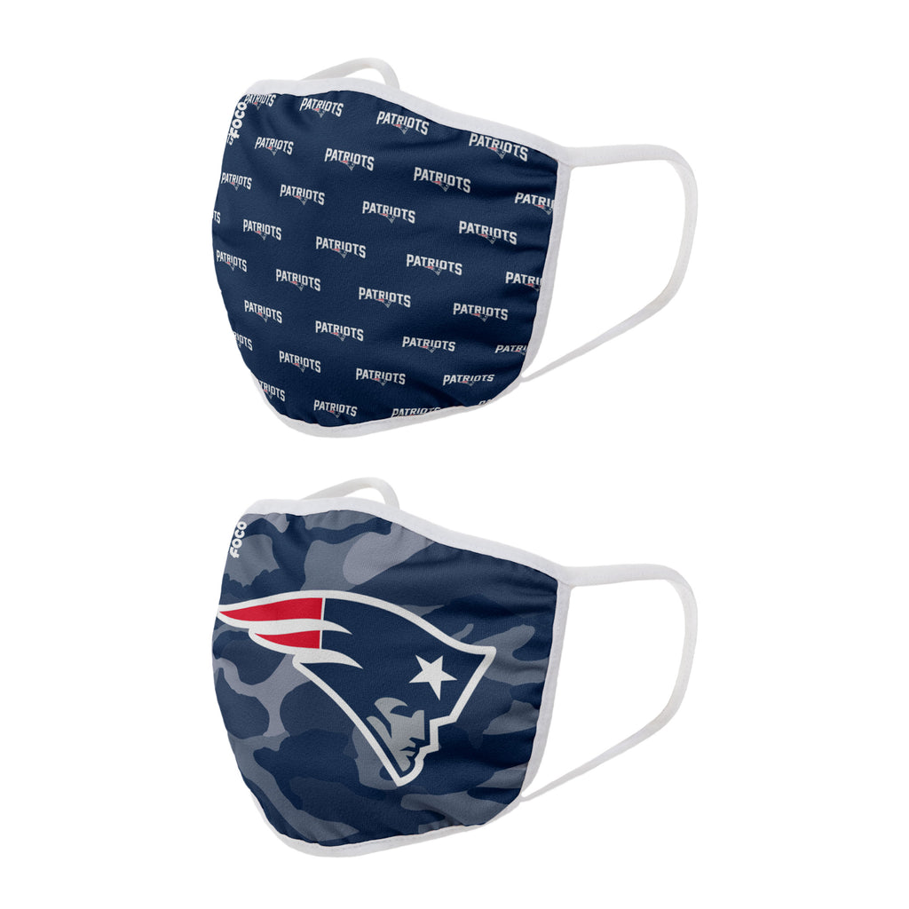 New England Patriots 2pk Clutch Face Cover Masks