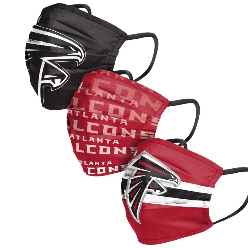 Atlanta Falcons 3pk Match Day Face Cover Masks
