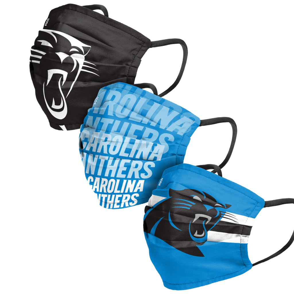 Carolina Panthers 3pk Match Day Face Cover Masks