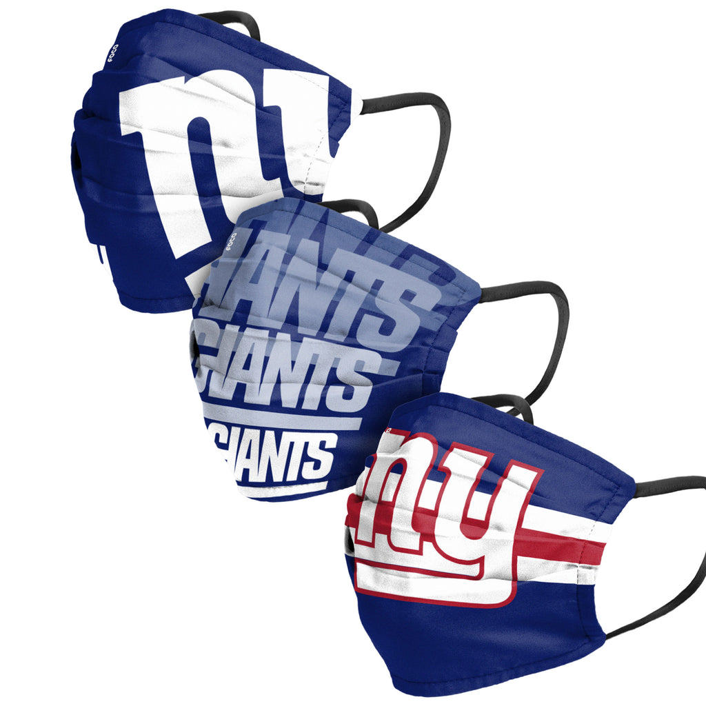 New York Giants 3pk Match Day Face Cover Masks