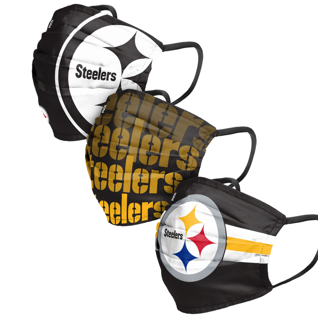 Pittsburgh Steelers 3pk Match Day Face Cover Masks