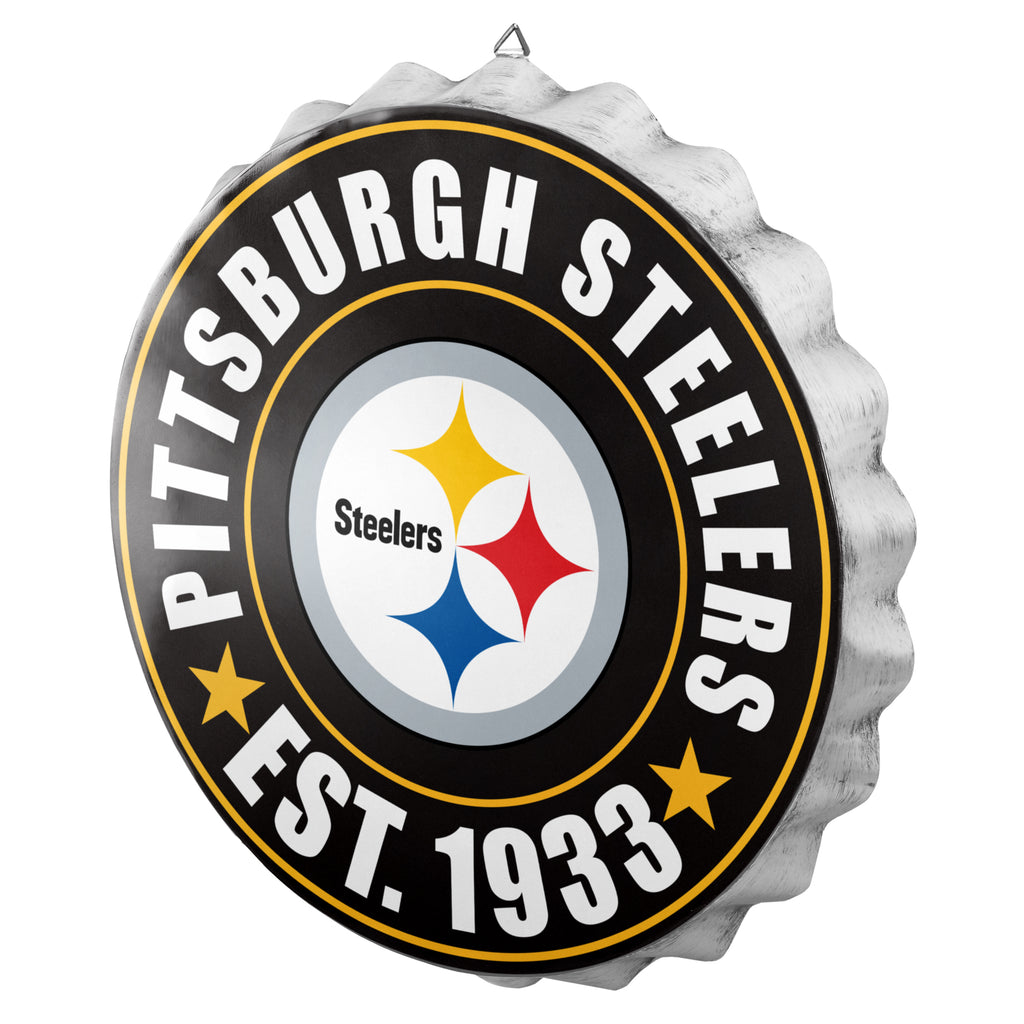 Pittsburgh Steelers Bottle Cap Wall Sign
