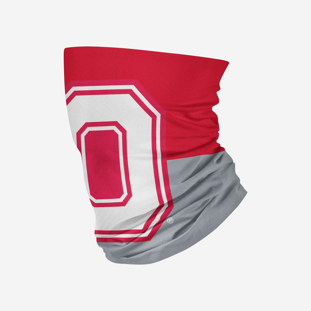 Ohio State Buckeyes Colorblock Big Logo Gaiter Scarf