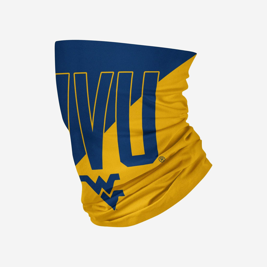 West Virginia Mountaineers Colorblock Big Logo Gaiter Scarf